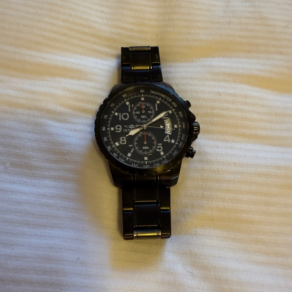 Invicta Black Chronograph Watch